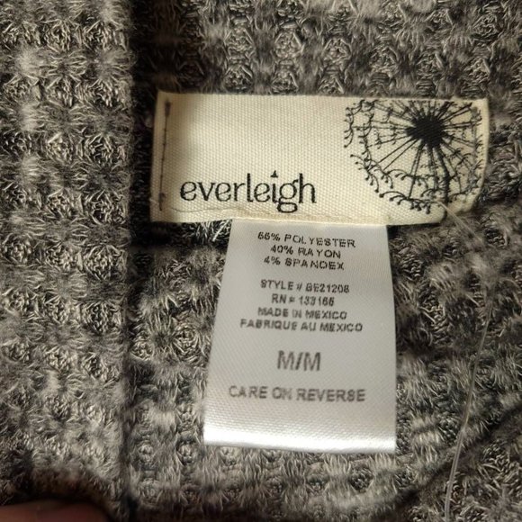 Everleigh Womens Pullover Sweater Gray Marled Long‎ Sleeve Tight Knit M New - Picture 6 of 7